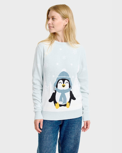 Pull de Noël Pingouin Mignon pour Femme - Collection Famille