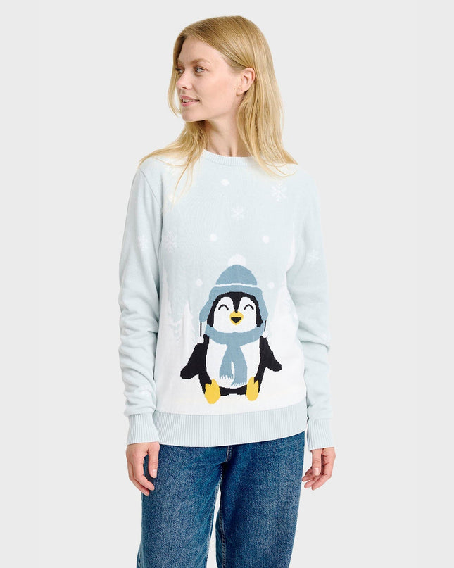 Pull de Noël Pingouin Mignon pour Femme - Collection Famille