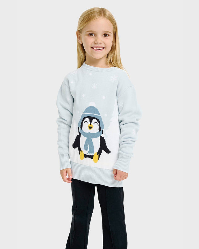 Pull de Noël pingouin adorable - Enfants