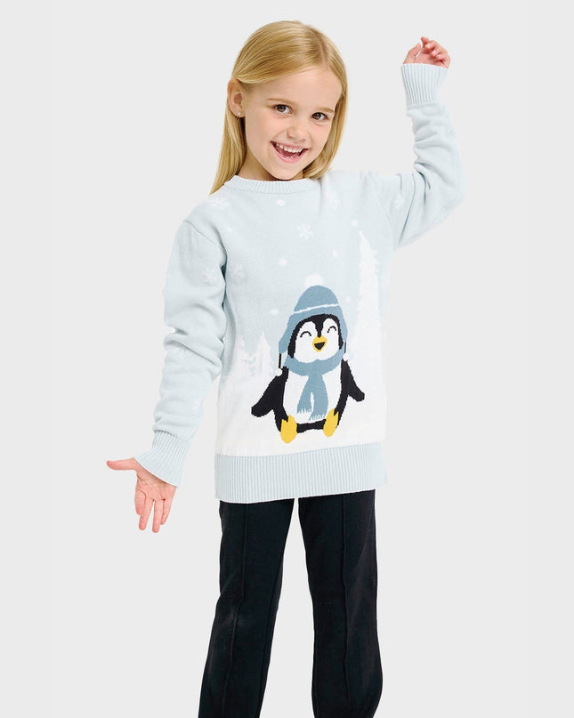 Pull de Noël pingouin adorable - Enfants