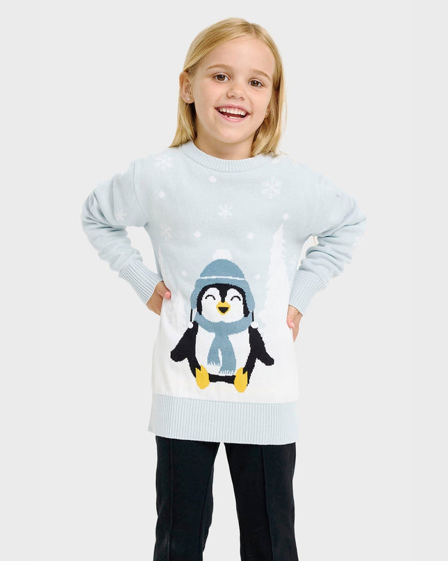 Pull de Noël pingouin adorable - Enfants