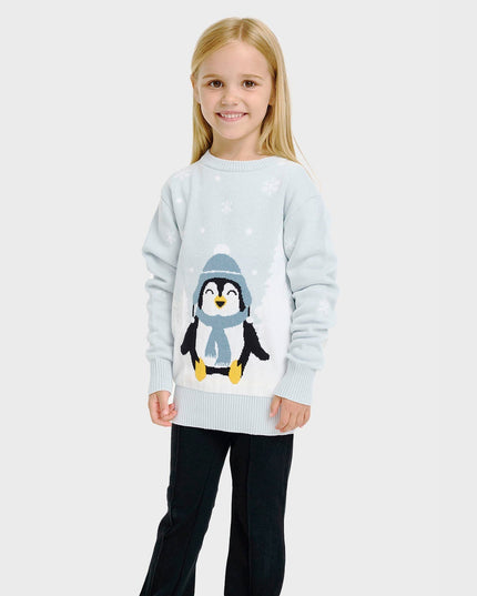 Pull de Noël pingouin adorable - Enfants