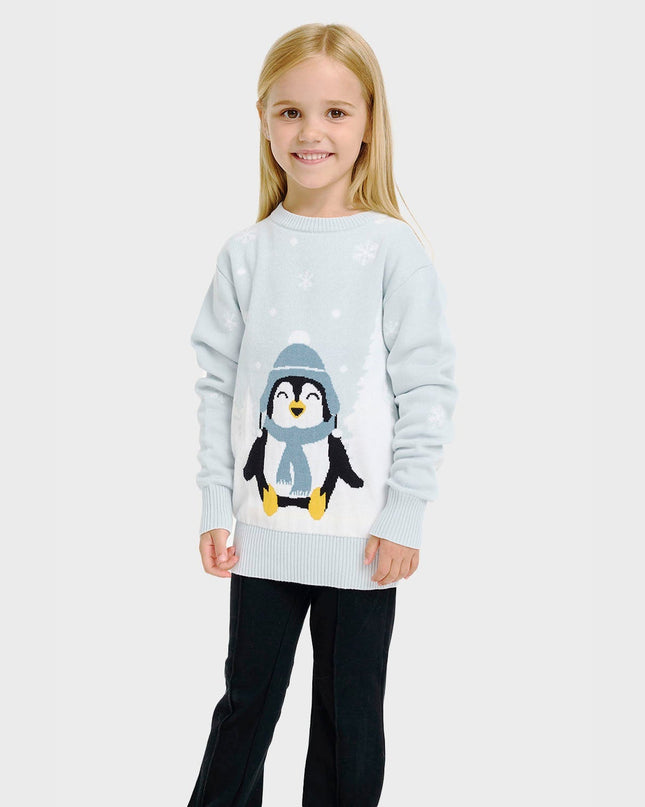 Pull de Noël pingouin adorable - Enfants