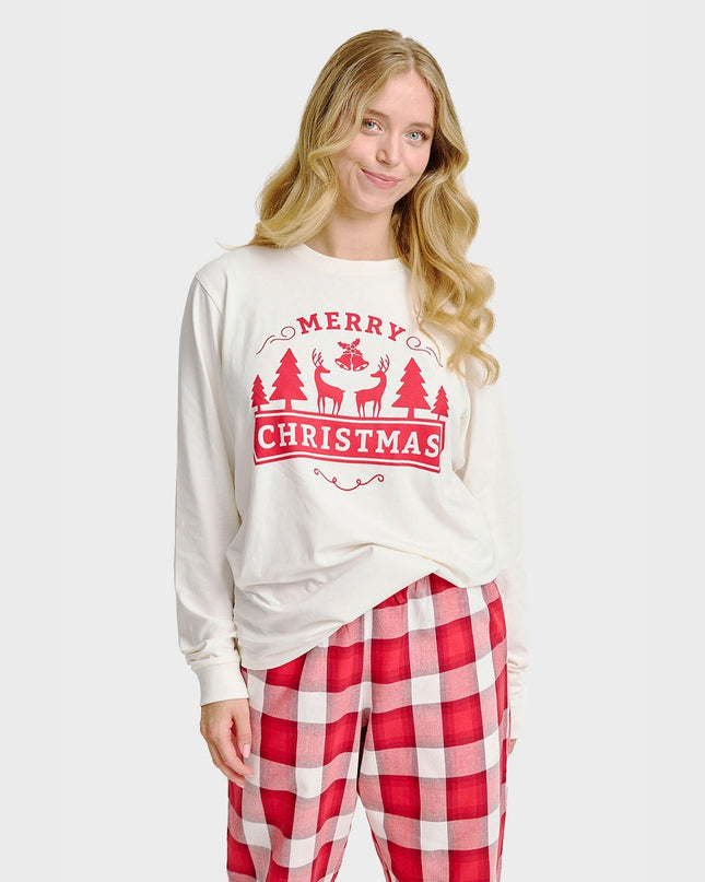 Haut de pyjama Joyeux Noël pour femme - Indispensable pour les fêtes