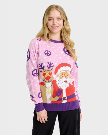 Pull de Noël hippie pour femmes