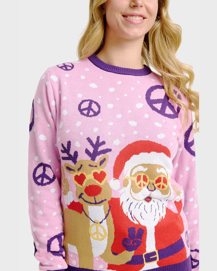 Pull de Noël hippie pour femmes