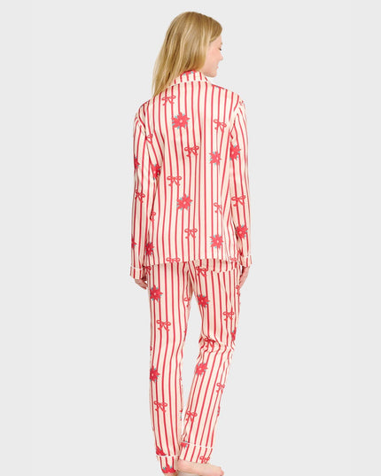 Pyjamas de Noël en satin pour femmes, parfaits pour les soirées festives