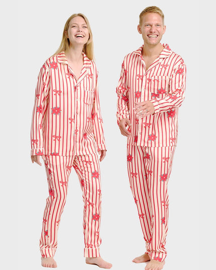 Pyjamas de Noël en satin pour femmes, parfaits pour les soirées festives