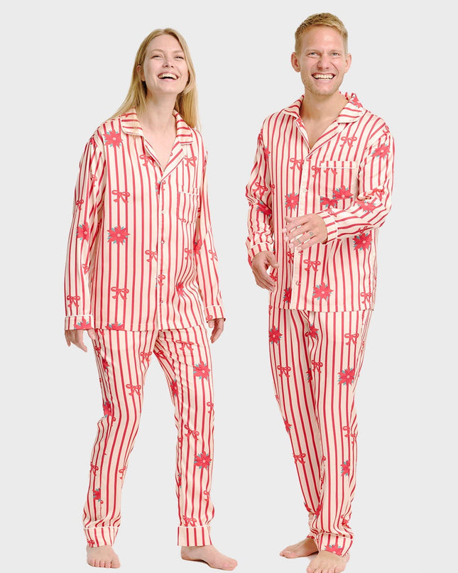 Pyjamas de Noël en satin pour homme, pour un confort optimal pendant les fêtes