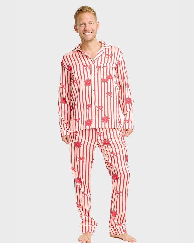 Pyjamas de Noël en satin pour homme, pour un confort optimal pendant les fêtes