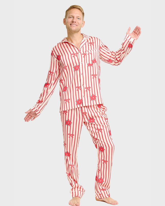 Pyjamas de Noël en satin pour homme, pour un confort optimal pendant les fêtes