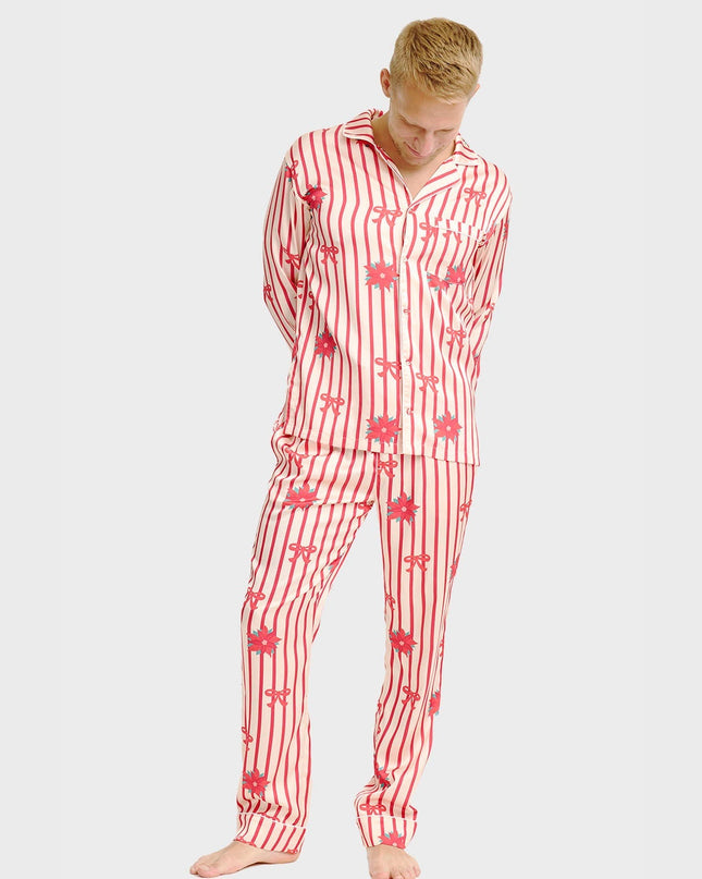 Pyjamas de Noël en satin pour homme, pour un confort optimal pendant les fêtes