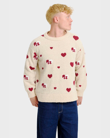 Pull de Noël à cœur pour hommes