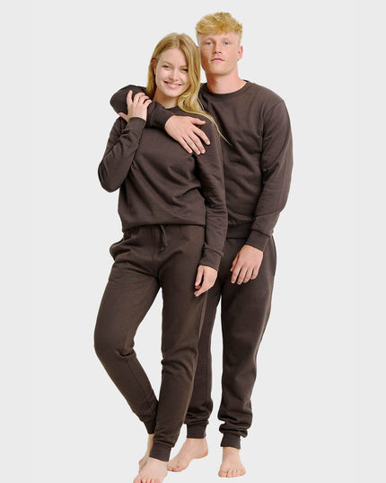 Ensemble de survêtement marron pour femme, idéal pour les fêtes et le confort