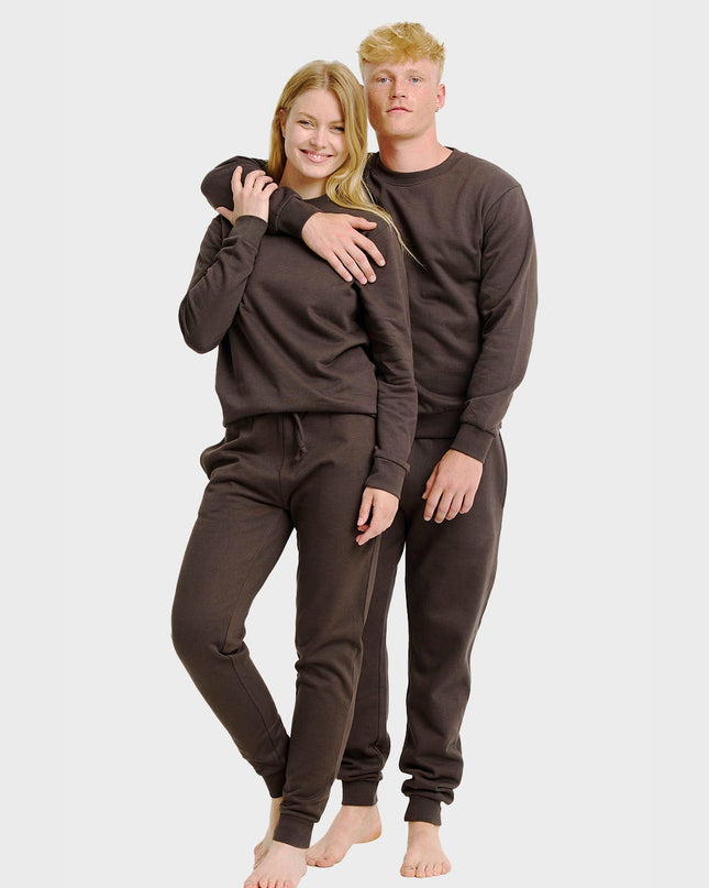 Ensemble de survêtement marron pour femme, idéal pour les fêtes et le confort