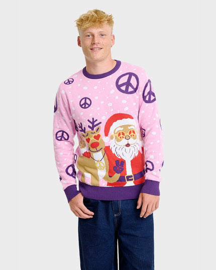 Pull de Noël hippie pour hommes