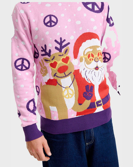 Pull de Noël hippie pour hommes
