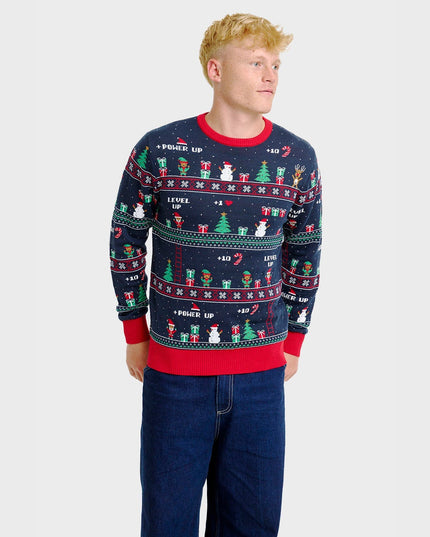 Pull de Noël vintage gaming pour homme - Mode festive