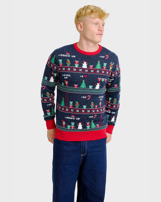 Pull de Noël vintage gaming pour homme - Mode festive