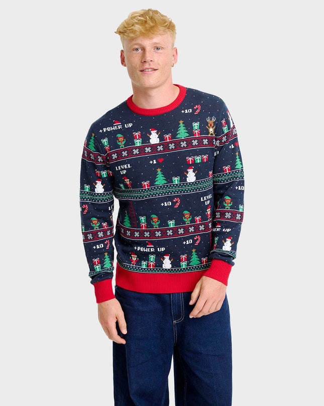 Pull de Noël vintage gaming pour homme - Mode festive