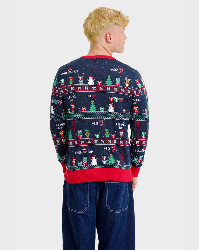 Pull de Noël vintage gaming pour homme - Mode festive