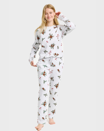 Ensemble pyjama côtelé pour femme - Idéal pour Noël en famille