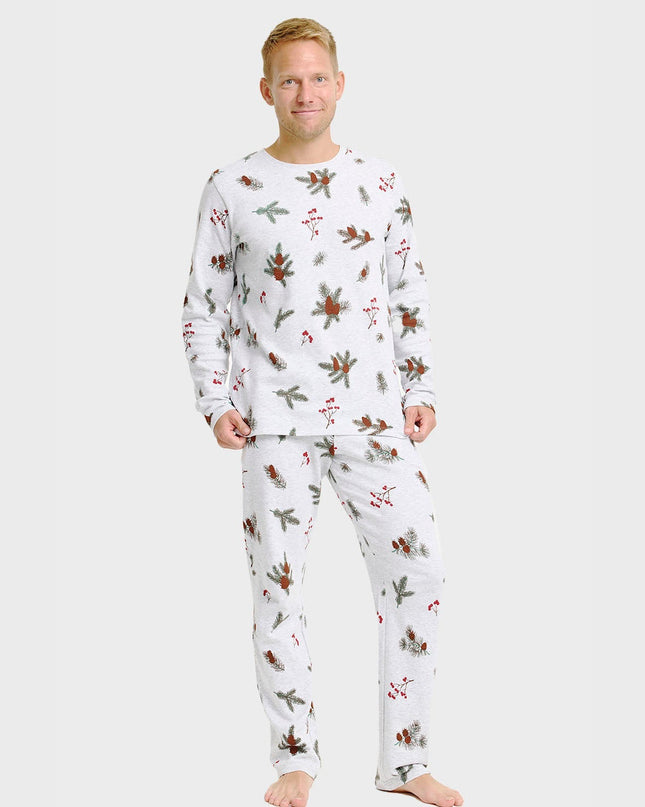 Ensemble pyjama côtelé pour homme - Parfait pour Noël en famille