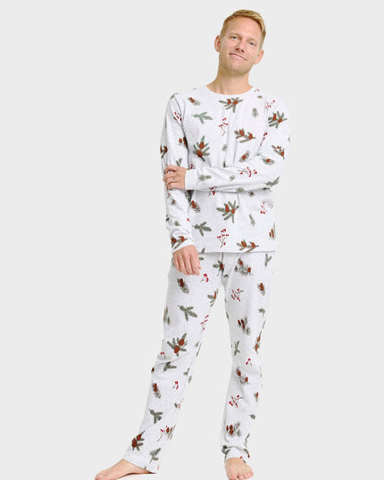Ensemble pyjama côtelé pour homme - Parfait pour Noël en famille