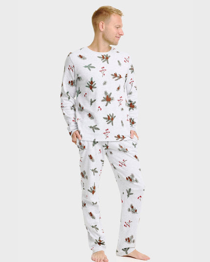 Ensemble pyjama côtelé pour homme - Parfait pour Noël en famille