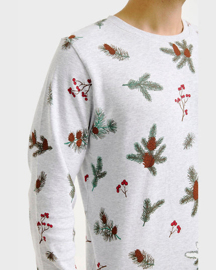 Ensemble pyjama côtelé pour homme - Parfait pour Noël en famille