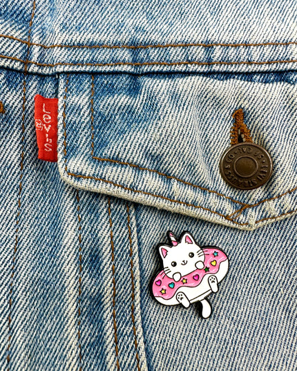 Donut Unicorn Cat Enamel Pin Badge