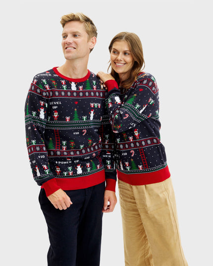 Pull de Noël vintage pour gamer - Homme