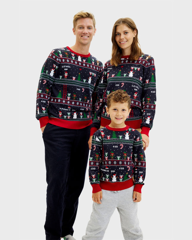 Pull de Noël vintage pour gamers - Enfants