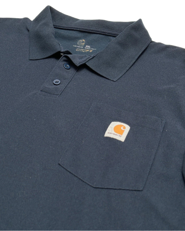 Polo Carhartt Vintage bleu pour hommes et femmes