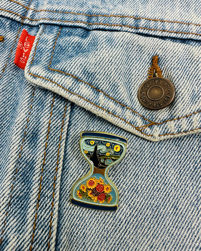 Broche - Sablier Van Gogh | Accessoires inspirés de l'art