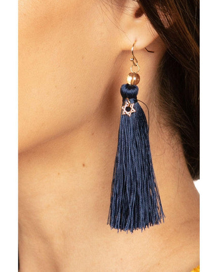 Blue Hanukkah Earrings