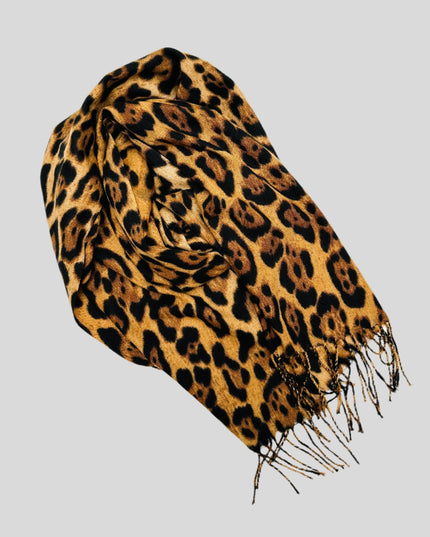 Écharpe léopard - Marron