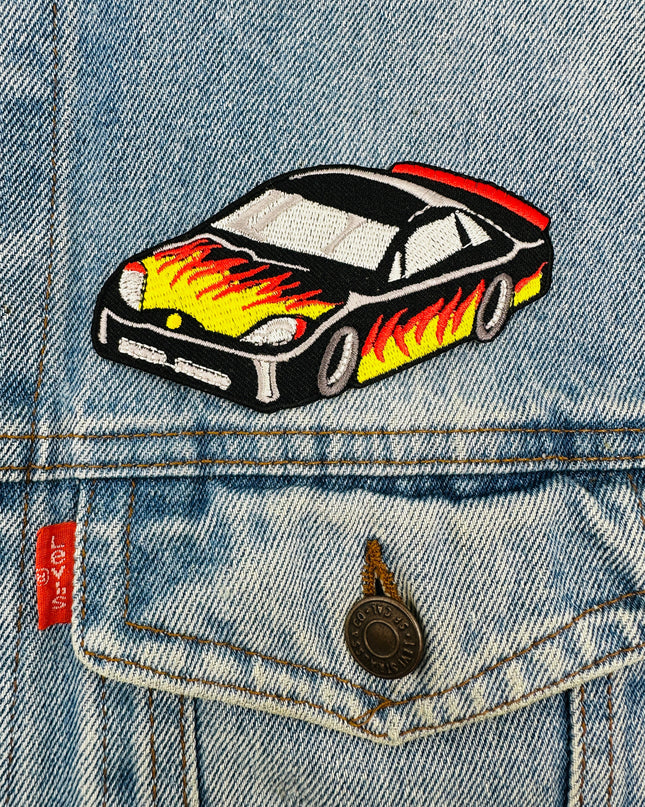 Écusson thermocollant - Voiture de sport