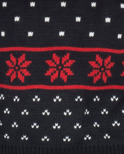 Pull de Noël moche noir à motif d'élan en 3D pour femme