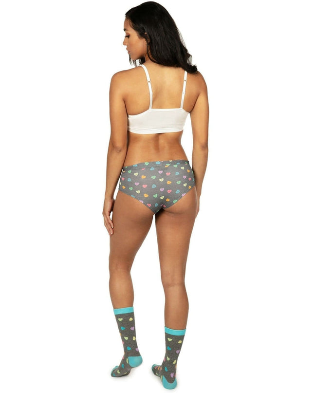 Women's Candy Hearts Underwear & Socks Gift Set