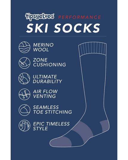 Women's Retro USA Performance Ski Socks (Fits Sizes 6-11W)