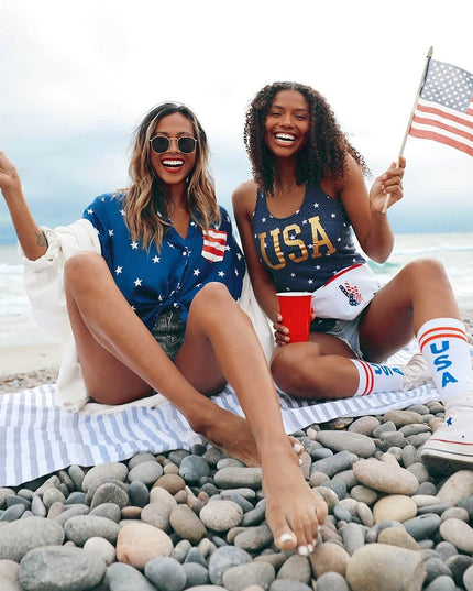 Women's Classic Flag Button Down Shirt