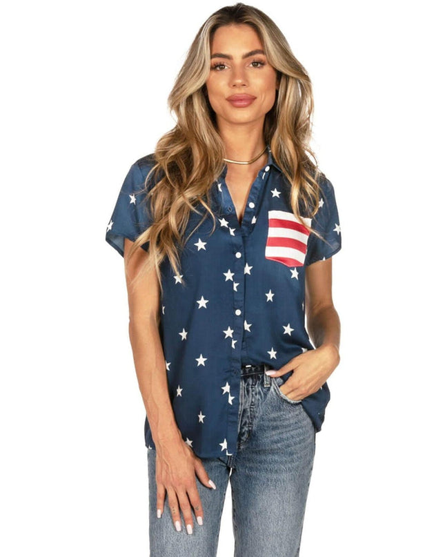 Women's Classic Flag Button Down Shirt