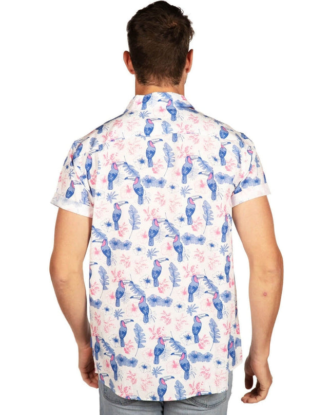 Men's Toucan Tango White Hawaiian Shirt