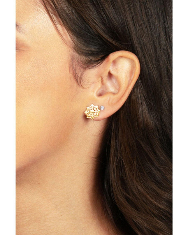 Spider Web Stud Earrings