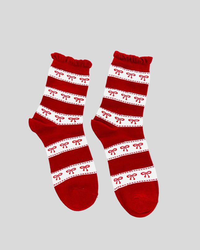 Chaussettes - Joli motif rouge I - Ambiance festive