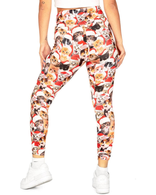 Christmas Cat High Waisted Leggings