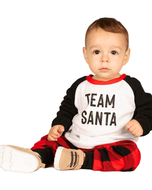 Baby / Toddler Team Santa Pajama Set