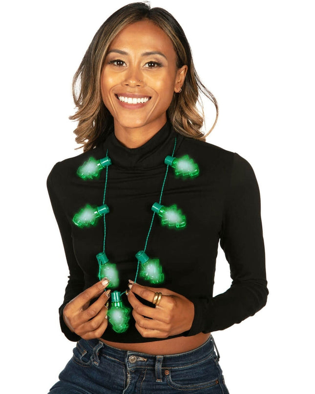 Light Up Christmas Tree Necklace