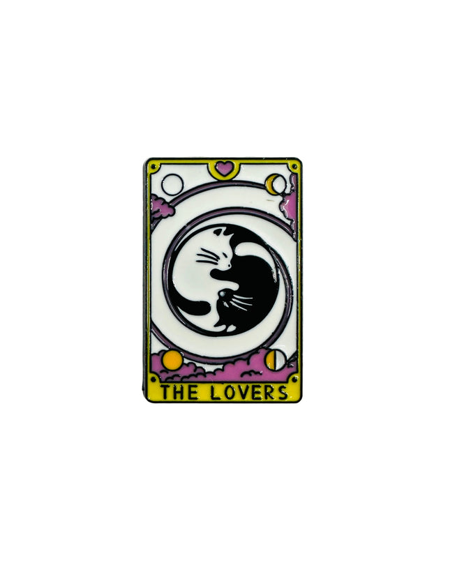 Broche Tarot Chat | Les Amoureux III | Accessoires d'Halloween